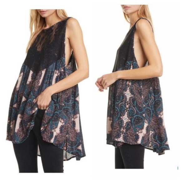 ☀️HP💝Free People Count Me in Trapeze Dress blk - Picture 2 of 5